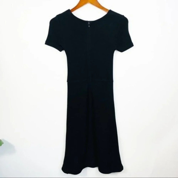 MADEWELL Gallerist Dress in Black Ponte Knit XS - Picture 4 of 8